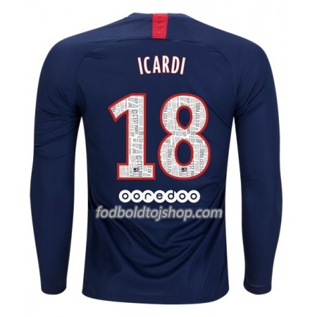 Paris Saint-Germain ICARDI 18 Hjemmebanetrøje 2019-20 L/S